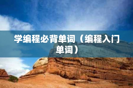 学编程必背单词（编程入门单词）