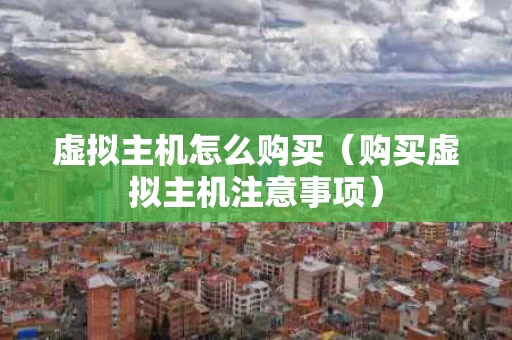 虚拟主机怎么购买（购买虚拟主机注意事项）
