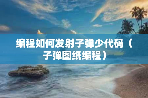 编程如何发射子弹少代码（子弹图纸编程）