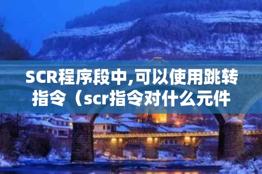 SCR程序段中,可以使用跳转指令（scr指令对什么元件有效）