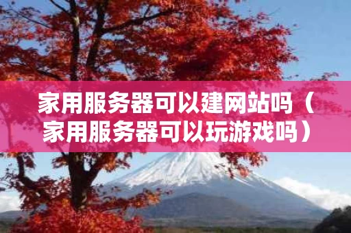 家用服务器可以建网站吗（家用服务器可以玩游戏吗）