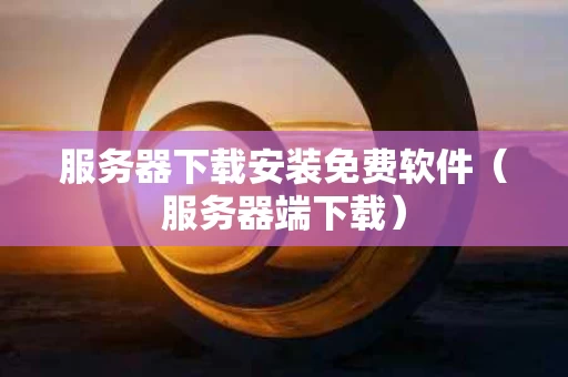 服务器下载安装免费软件（服务器端下载）