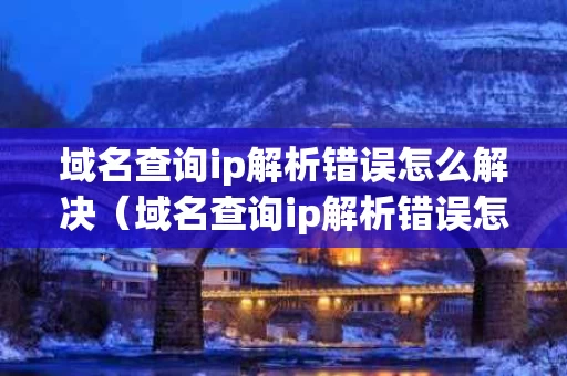 域名查询ip解析错误怎么解决（域名查询ip解析错误怎么解决的）