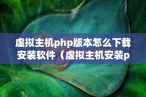 虚拟主机php版本怎么下载安装软件（虚拟主机安装php扩展）