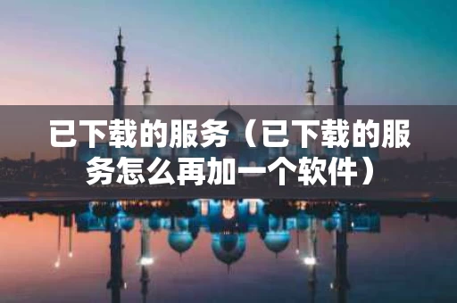已下载的服务（已下载的服务怎么再加一个软件）