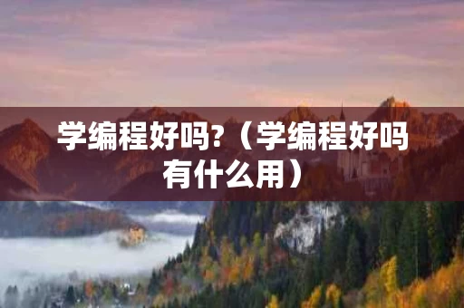 学编程好吗?（学编程好吗有什么用）