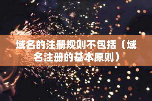 域名的注册规则不包括（域名注册的基本原则）