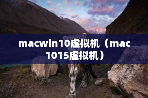 macwin10虚拟机（mac1015虚拟机）