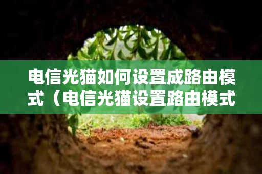 电信光猫如何设置成路由模式（电信光猫设置路由模式教程）