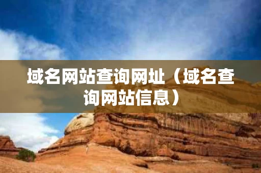 域名网站查询网址（域名查询网站信息）