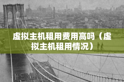 虚拟主机租用费用高吗（虚拟主机租用情况）