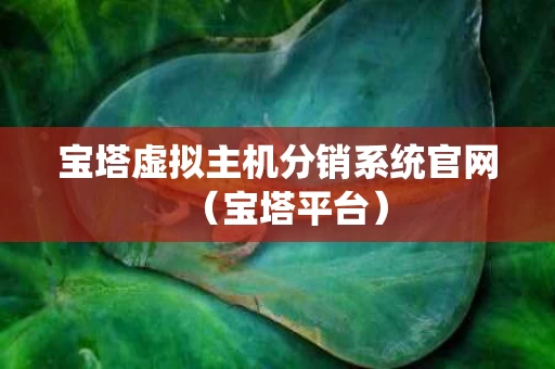 宝塔虚拟主机分销系统官网（宝塔平台）