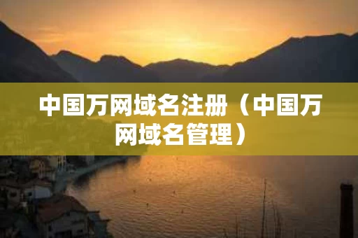 中国万网域名注册（中国万网域名管理）