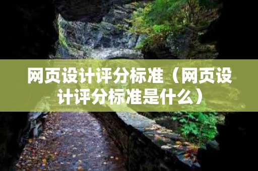 网页设计评分标准（网页设计评分标准是什么）
