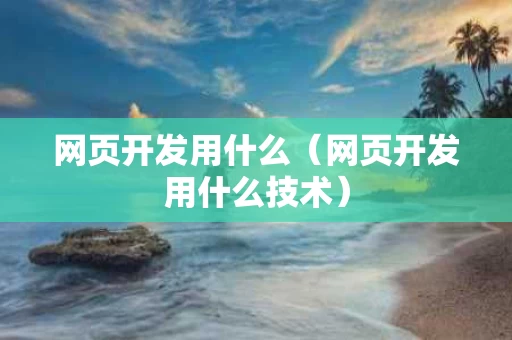 网页开发用什么（网页开发用什么技术）