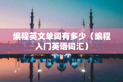编程英文单词有多少（编程入门英语词汇）