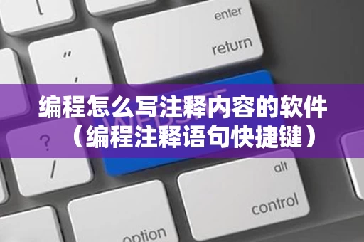 编程怎么写注释内容的软件（编程注释语句快捷键）