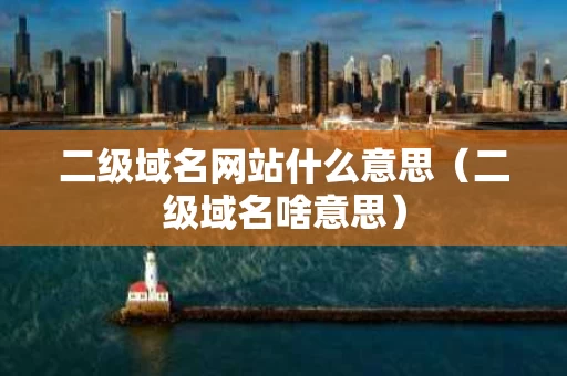 二级域名网站什么意思（二级域名啥意思）