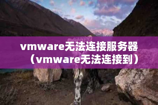 vmware无法连接服务器（vmware无法连接到）
