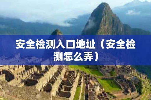 安全检测入口地址（安全检测怎么弄）