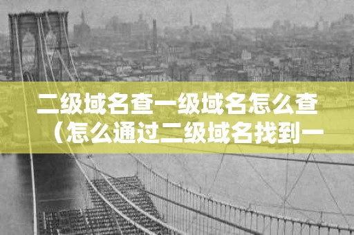 二级域名查一级域名怎么查（怎么通过二级域名找到一级域名）