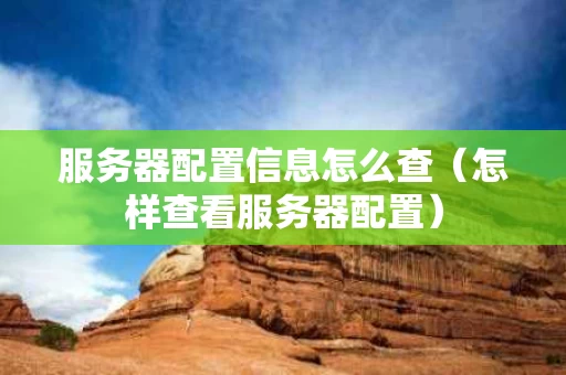 服务器配置信息怎么查（怎样查看服务器配置）