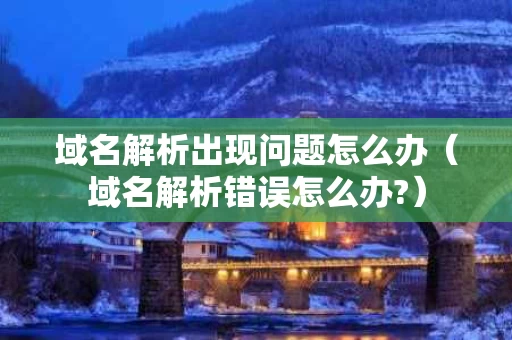 域名解析出现问题怎么办（域名解析错误怎么办?）