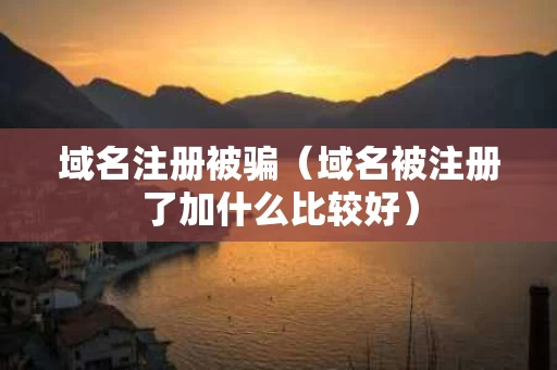 域名注册被骗（域名被注册了加什么比较好）