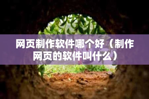网页制作软件哪个好（制作网页的软件叫什么）