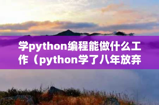 学python编程能做什么工作（python学了八年放弃了可惜吗）