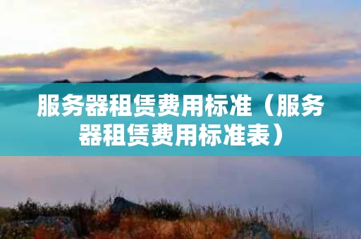 服务器租赁费用标准（服务器租赁费用标准表）