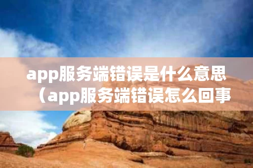 app服务端错误是什么意思（app服务端错误怎么回事）