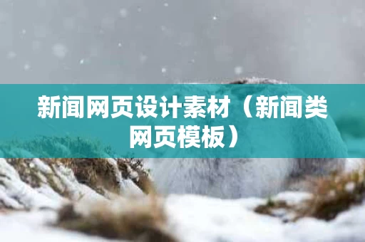 新闻网页设计素材（新闻类网页模板）