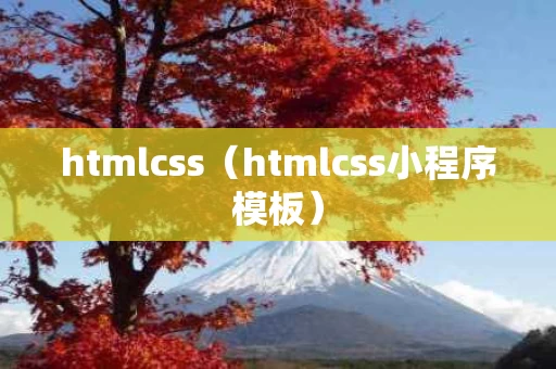 htmlcss（htmlcss小程序模板）