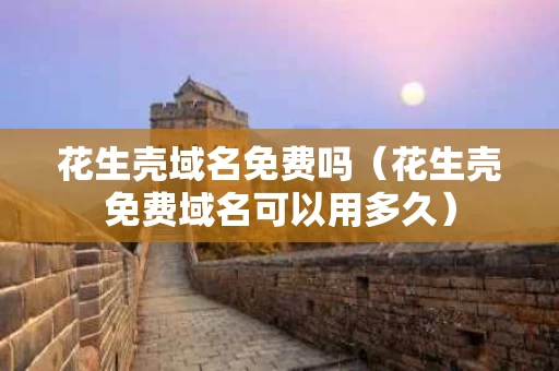 花生壳域名免费吗（花生壳免费域名可以用多久）