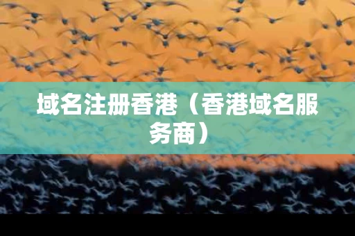域名注册香港（香港域名服务商）