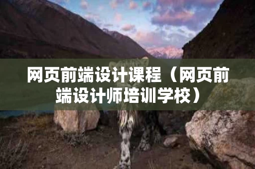 网页前端设计课程（网页前端设计师培训学校）
