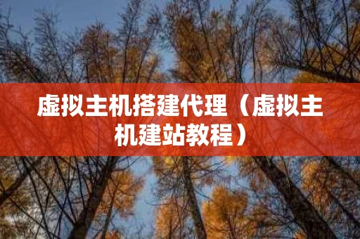 虚拟主机搭建代理（虚拟主机建站教程）