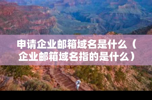 申请企业邮箱域名是什么（企业邮箱域名指的是什么）