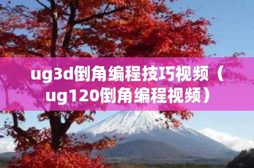 ug3d倒角编程技巧视频（ug120倒角编程视频）
