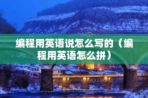 编程用英语说怎么写的（编程用英语怎么拼）