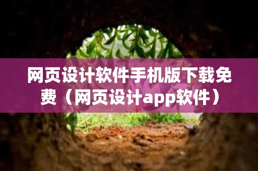 网页设计软件手机版下载免费（网页设计app软件）