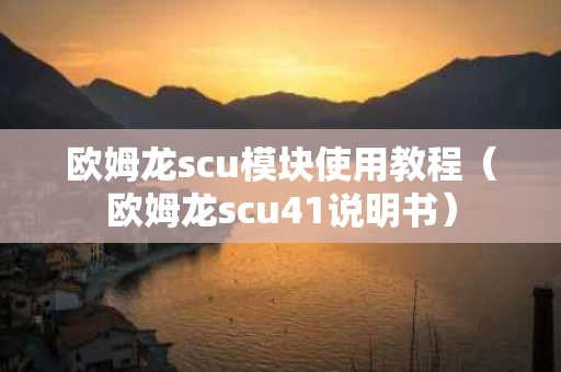欧姆龙scu模块使用教程（欧姆龙scu41说明书）