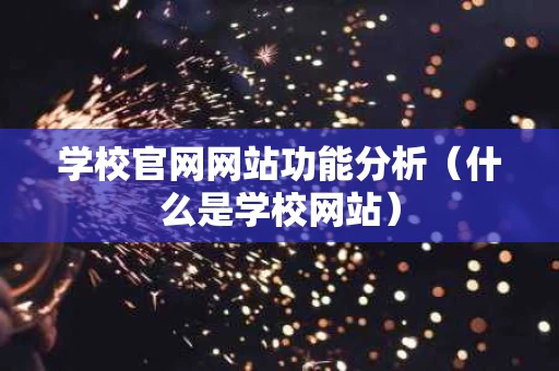 学校官网网站功能分析（什么是学校网站）