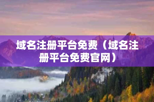 域名注册平台免费（域名注册平台免费官网）