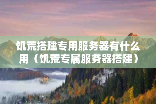 饥荒搭建专用服务器有什么用（饥荒专属服务器搭建）