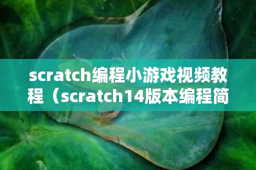 scratch编程小游戏视频教程（scratch14版本编程简易小游戏）
