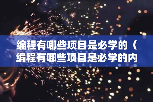编程有哪些项目是必学的（编程有哪些项目是必学的内容）