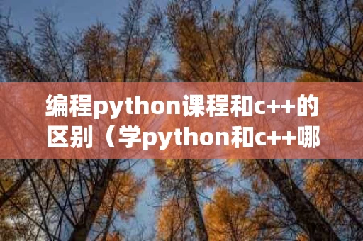 编程python课程和c++的区别（学python和c++哪个好）