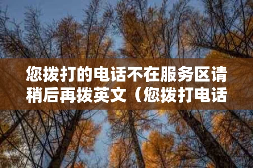 您拨打的电话不在服务区请稍后再拨英文（您拨打电话不在服务区用英语怎么说）
